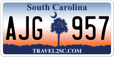 SC license plate AJG957