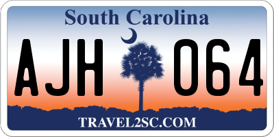 SC license plate AJH064
