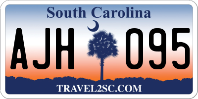 SC license plate AJH095