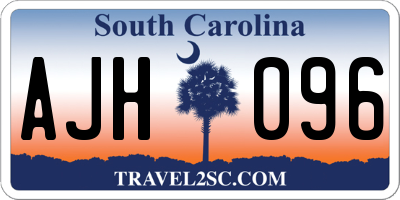 SC license plate AJH096