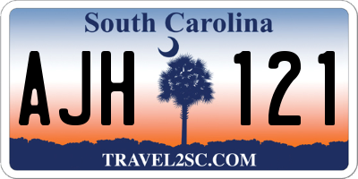 SC license plate AJH121
