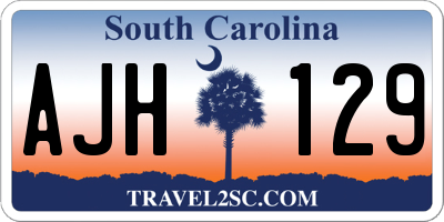 SC license plate AJH129