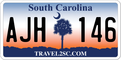 SC license plate AJH146