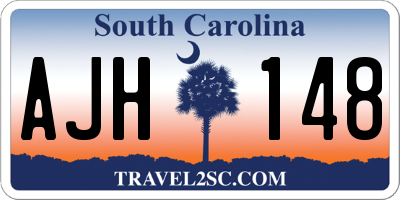 SC license plate AJH148