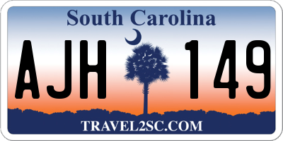 SC license plate AJH149