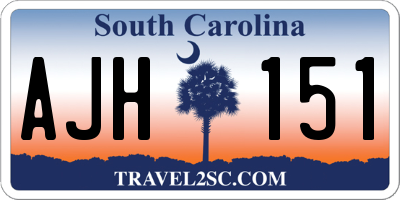 SC license plate AJH151