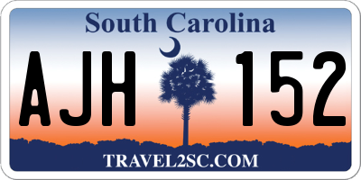 SC license plate AJH152