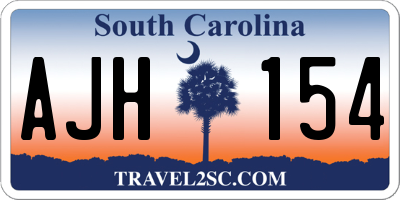 SC license plate AJH154
