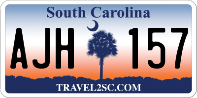 SC license plate AJH157