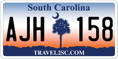 SC license plate AJH158