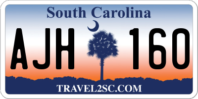 SC license plate AJH160