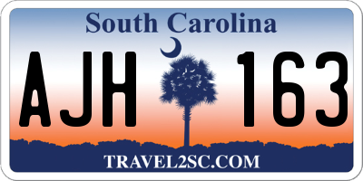 SC license plate AJH163