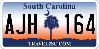 SC license plate AJH164