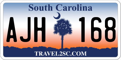 SC license plate AJH168