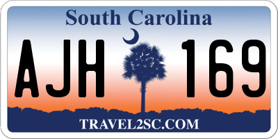 SC license plate AJH169