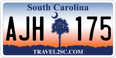 SC license plate AJH175