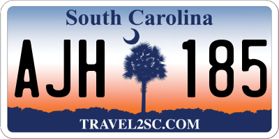 SC license plate AJH185