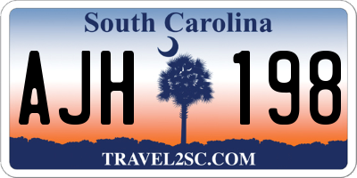 SC license plate AJH198