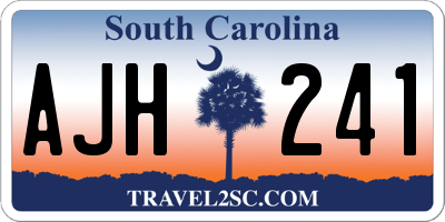 SC license plate AJH241