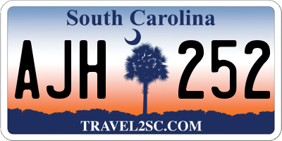 SC license plate AJH252