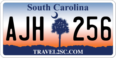 SC license plate AJH256