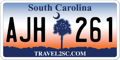 SC license plate AJH261