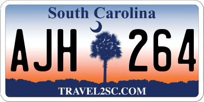 SC license plate AJH264