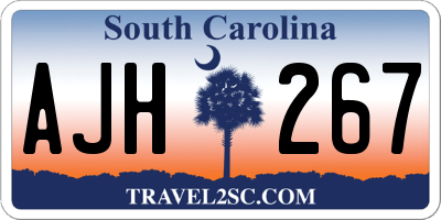 SC license plate AJH267
