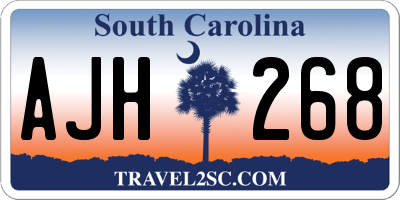 SC license plate AJH268