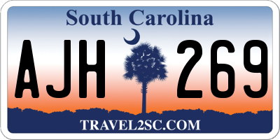 SC license plate AJH269