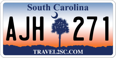 SC license plate AJH271