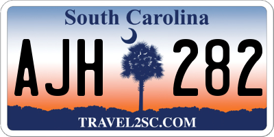 SC license plate AJH282