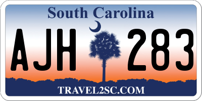 SC license plate AJH283