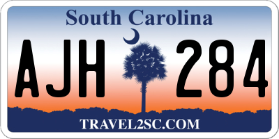 SC license plate AJH284