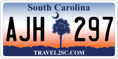 SC license plate AJH297