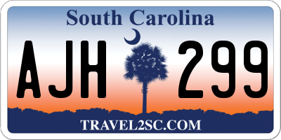 SC license plate AJH299