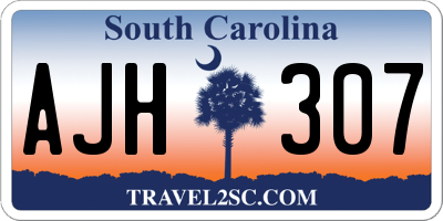 SC license plate AJH307