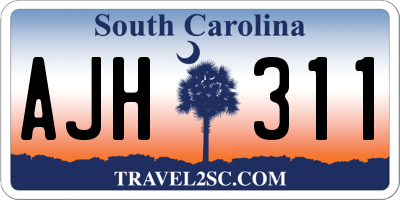 SC license plate AJH311