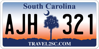 SC license plate AJH321