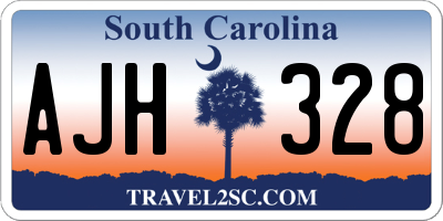 SC license plate AJH328