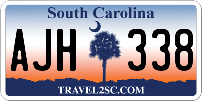 SC license plate AJH338