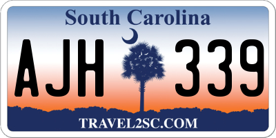 SC license plate AJH339