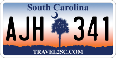 SC license plate AJH341