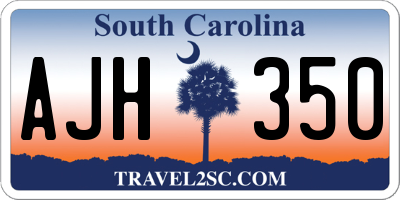SC license plate AJH350