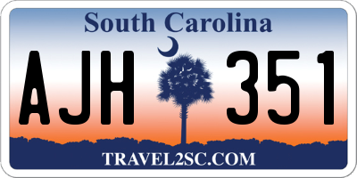 SC license plate AJH351