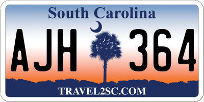 SC license plate AJH364