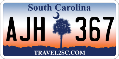 SC license plate AJH367