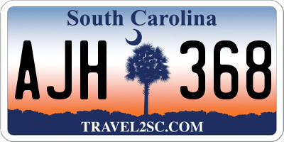 SC license plate AJH368