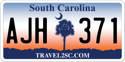 SC license plate AJH371
