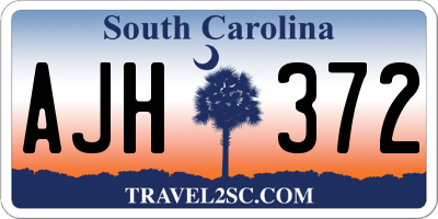 SC license plate AJH372